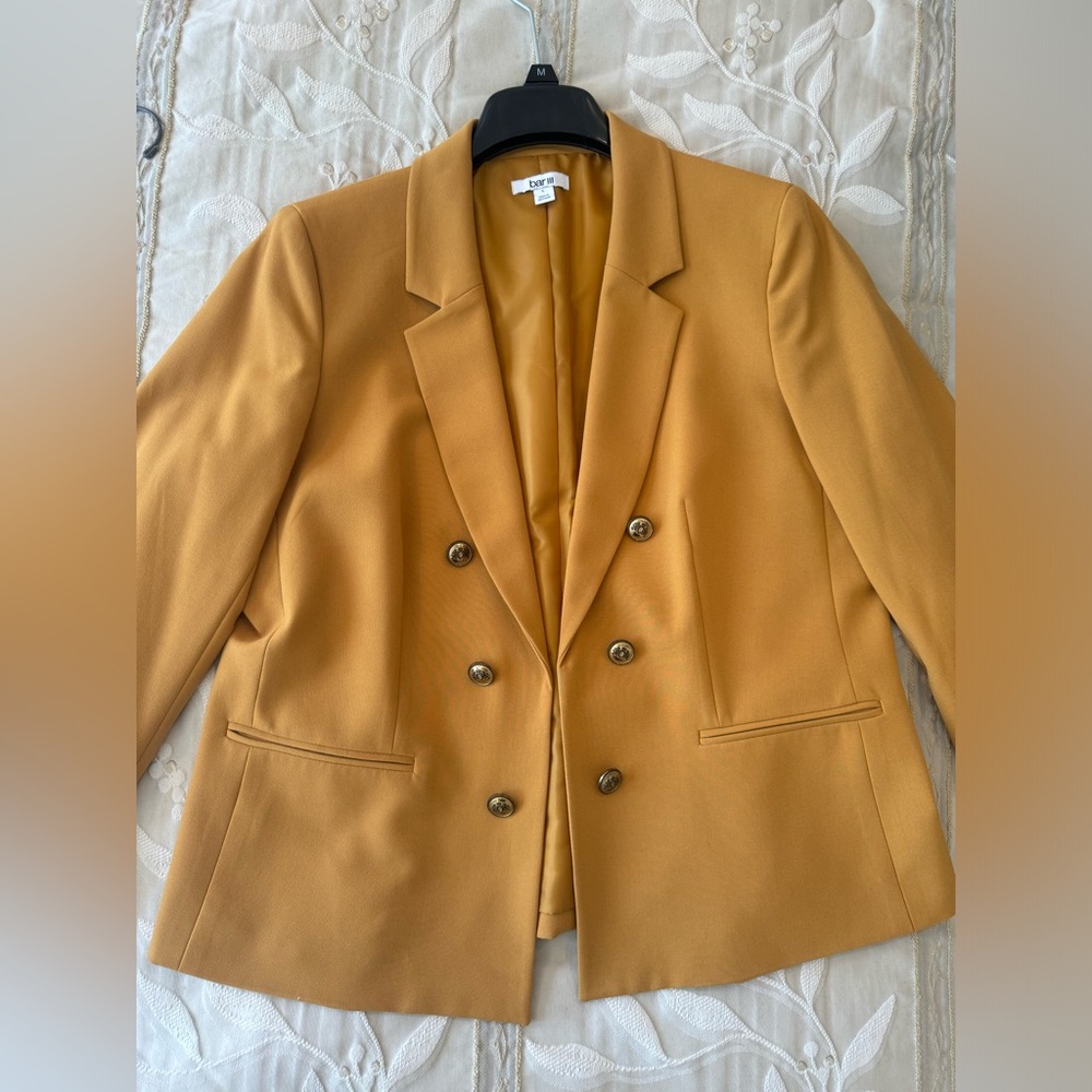 Gold Button Up Blazer